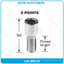 8 pontos Tuner Lug Bolts para roda de carro